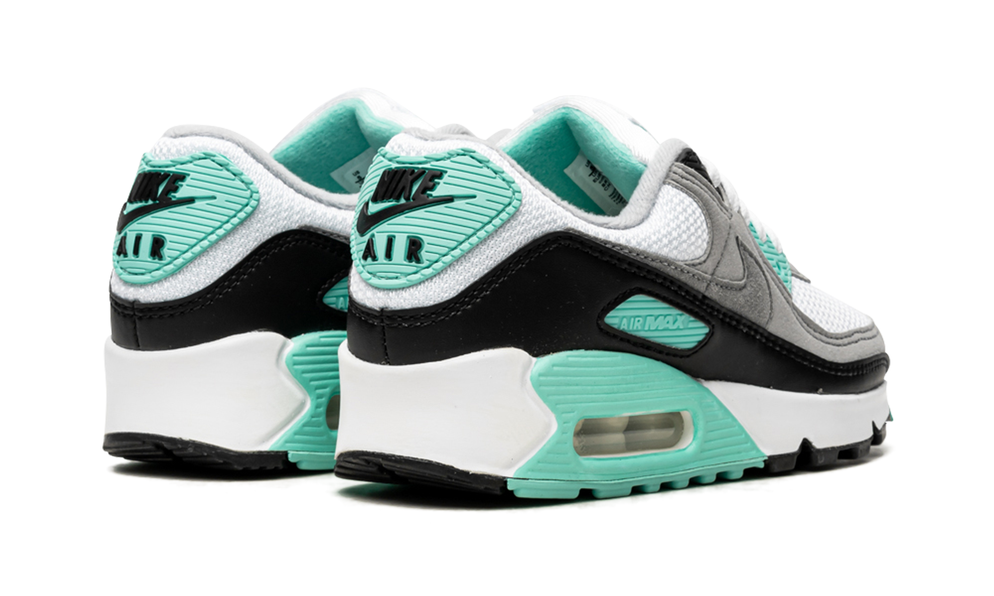 nike air max 90 recraft turquoise women s+CD0490-104+diagnol right behind view