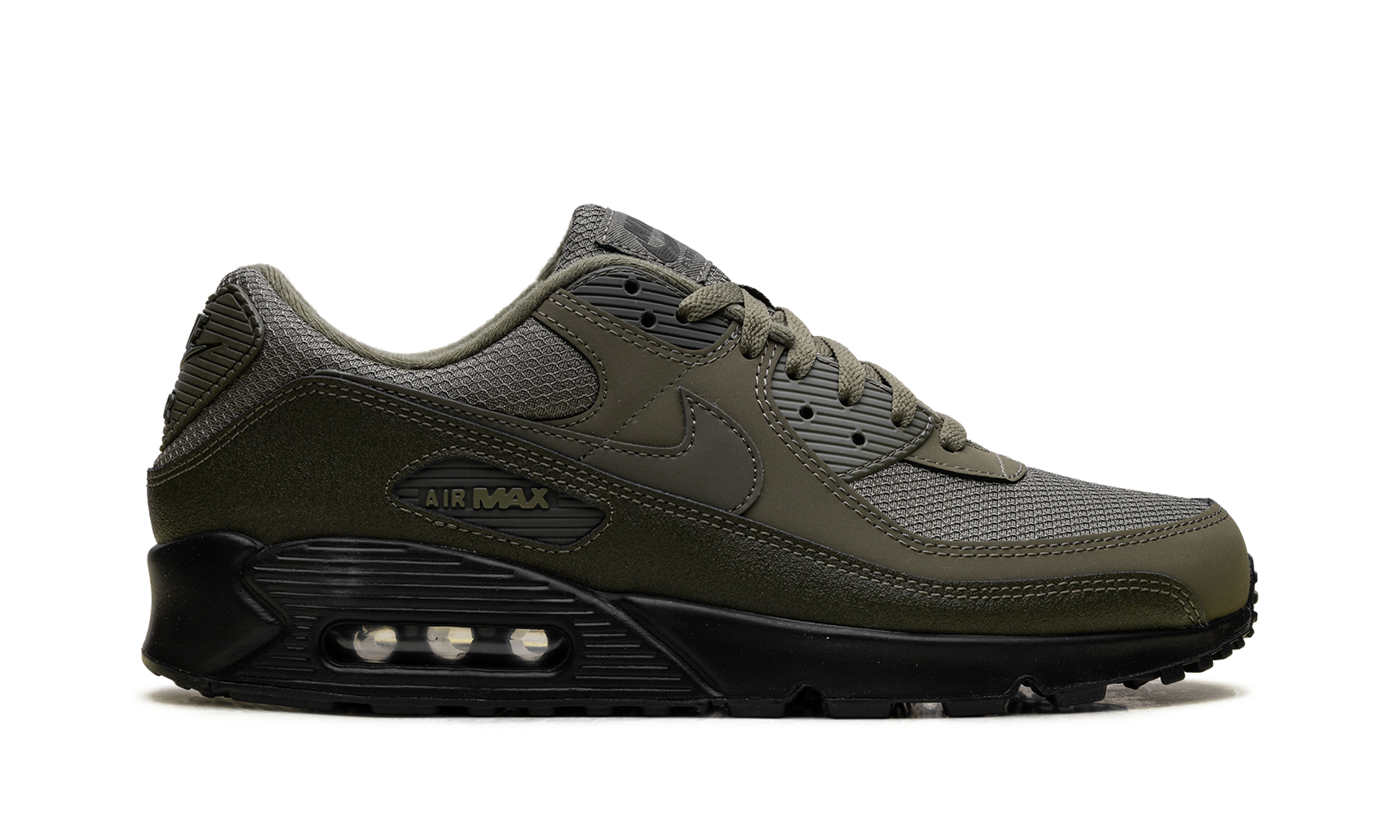 nike air max 90 reflective swoosh medium olive+HQ3828-200+right view