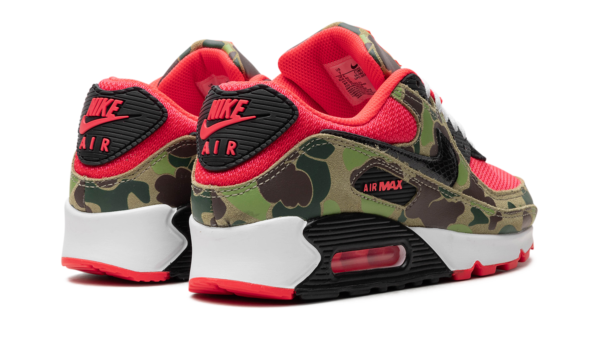 nike air max 90 reverse duck camo+CW6024-600+diagnol right behind view