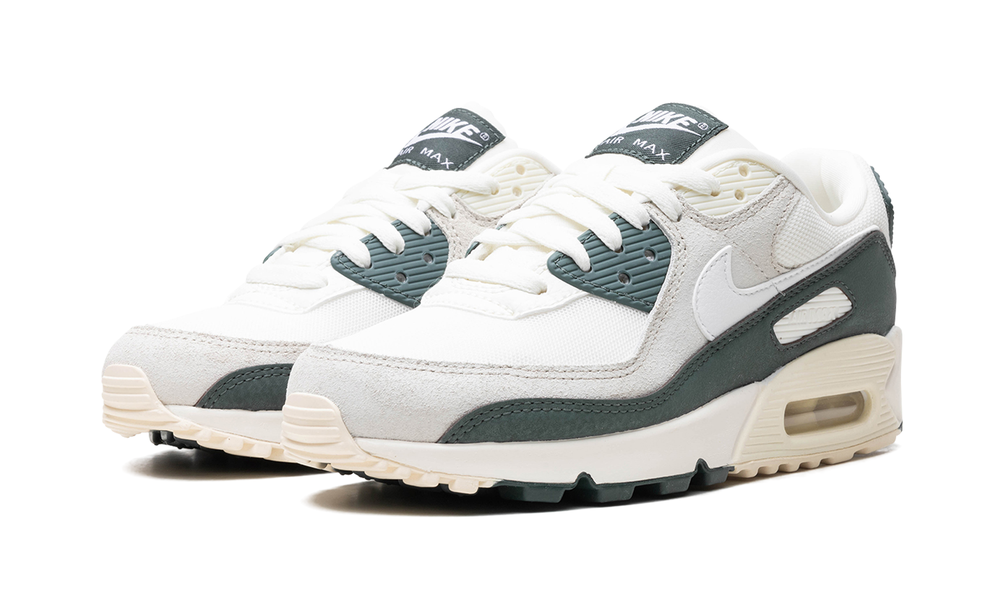 nike air max 90 sail vintage green women s+FZ5163-133+diagnol left view