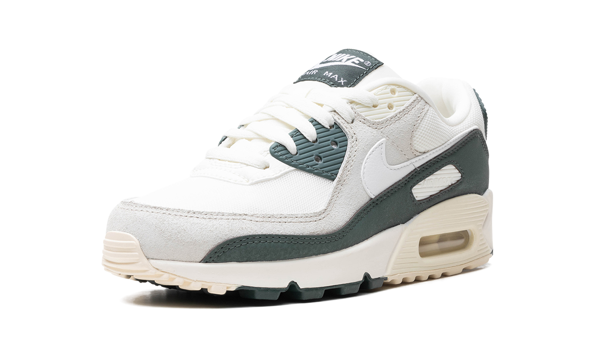 nike air max 90 sail vintage green women s+FZ5163-133+left diagnol single view