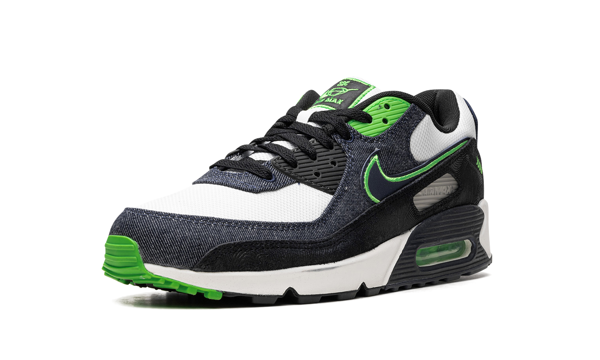 nike air max 90 scream green+DN4155-001+left diagnol single view