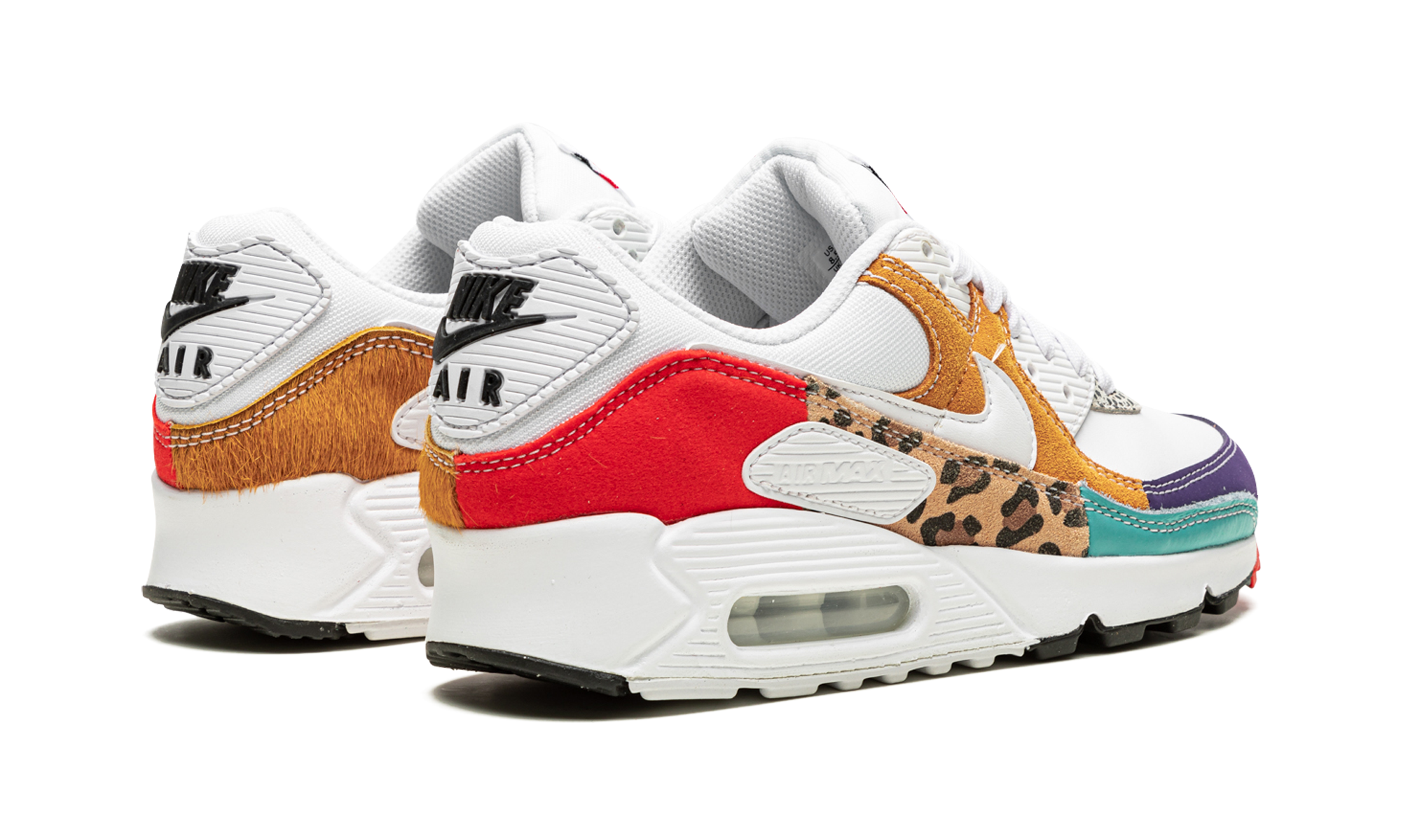 nike air max 90 se animal white women s+DH5075-100+diagnol right behind view