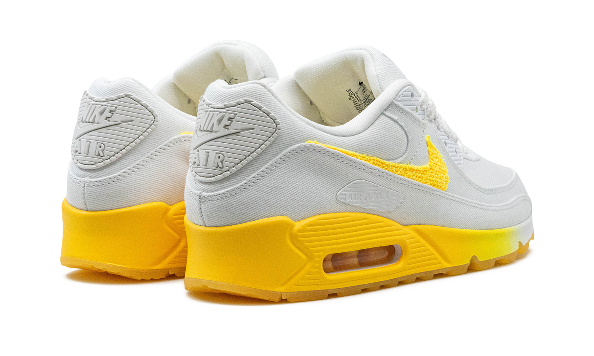 nike air max 90 se citrus pulse women s+FJ4548-100+diagnol right behind view