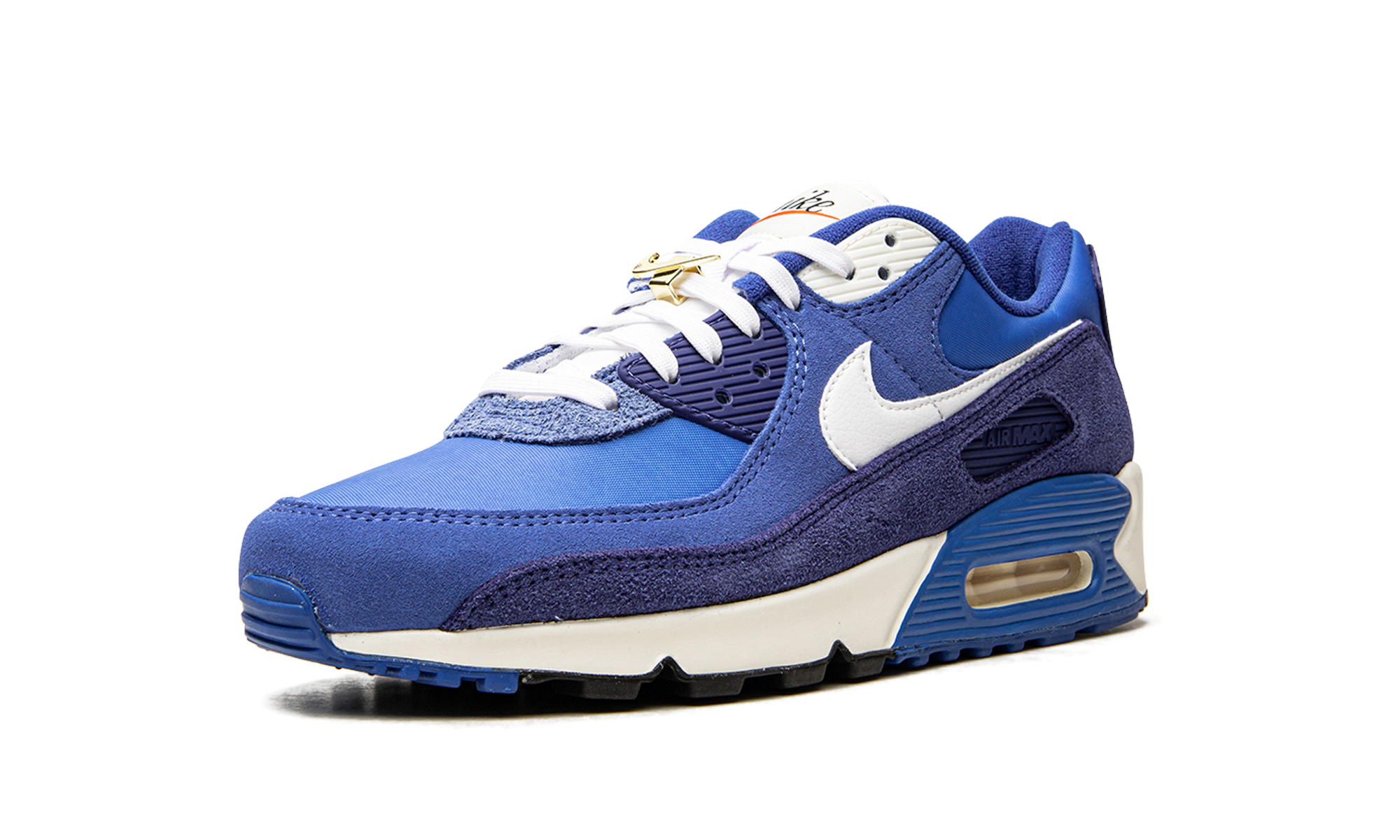 nike air max 90 se first use signal blue+DB0636-400+left diagnol single view