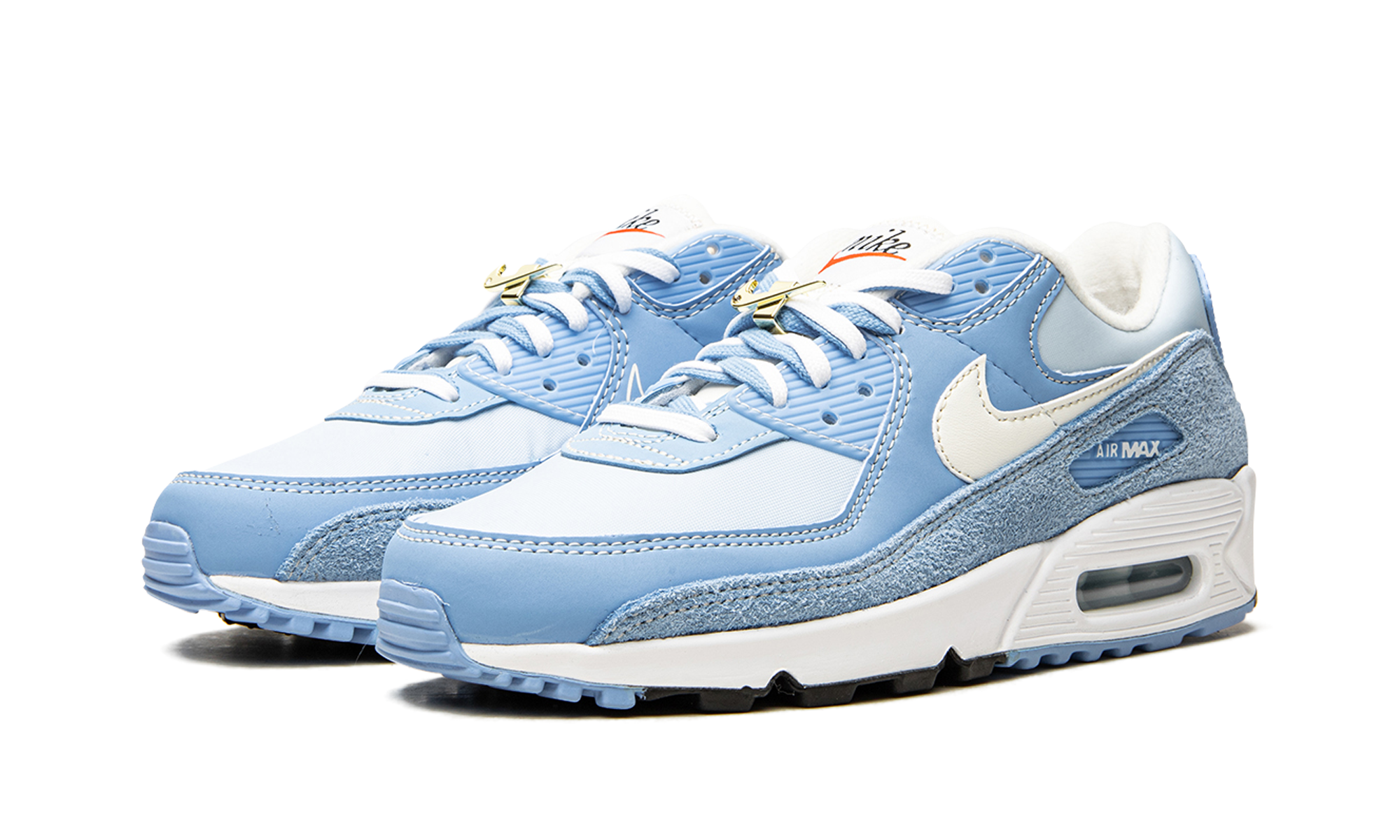 nike air max 90 se first use university blue+DA8709-400+diagnol left view