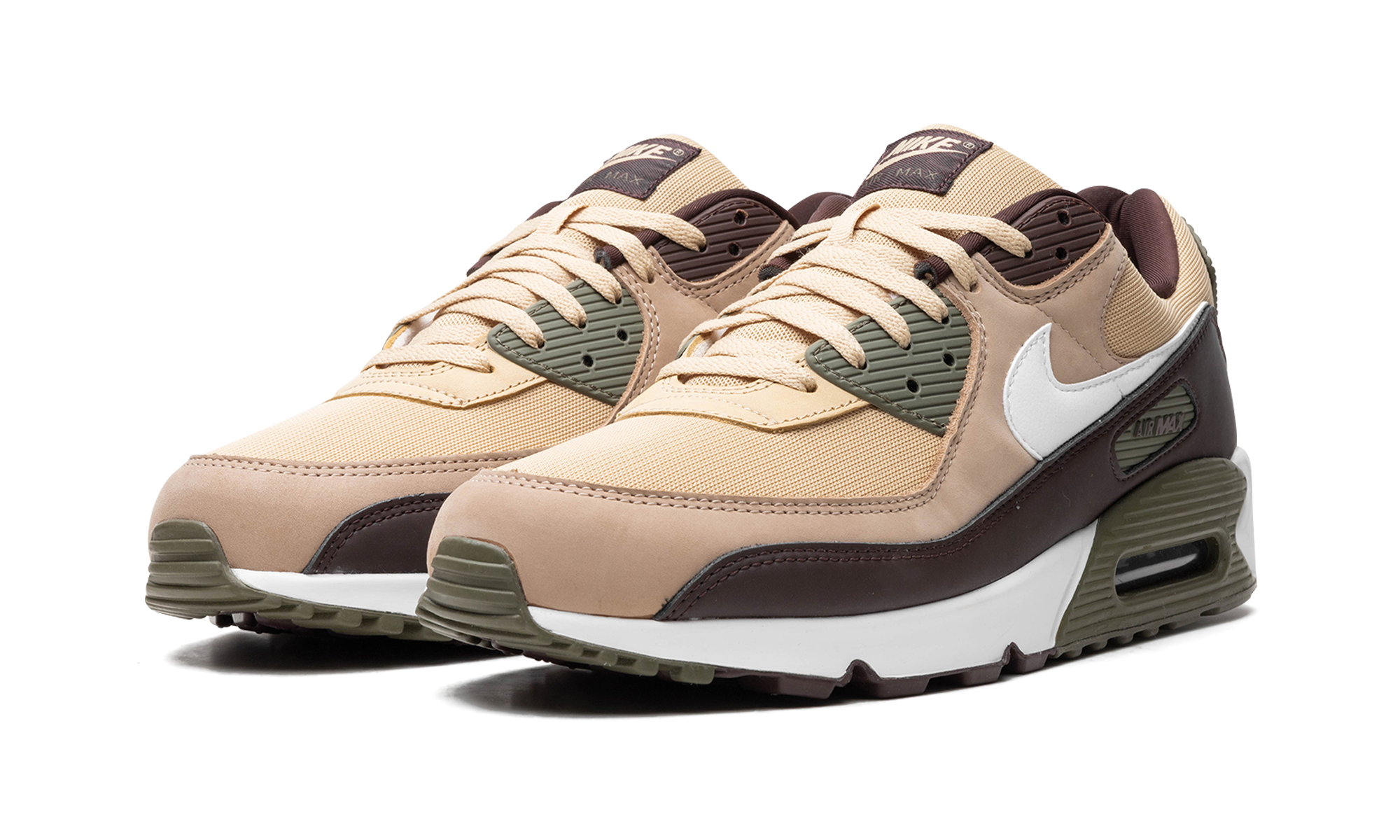 nike air max 90 sesame earth+FB9658-200+diagnol left view