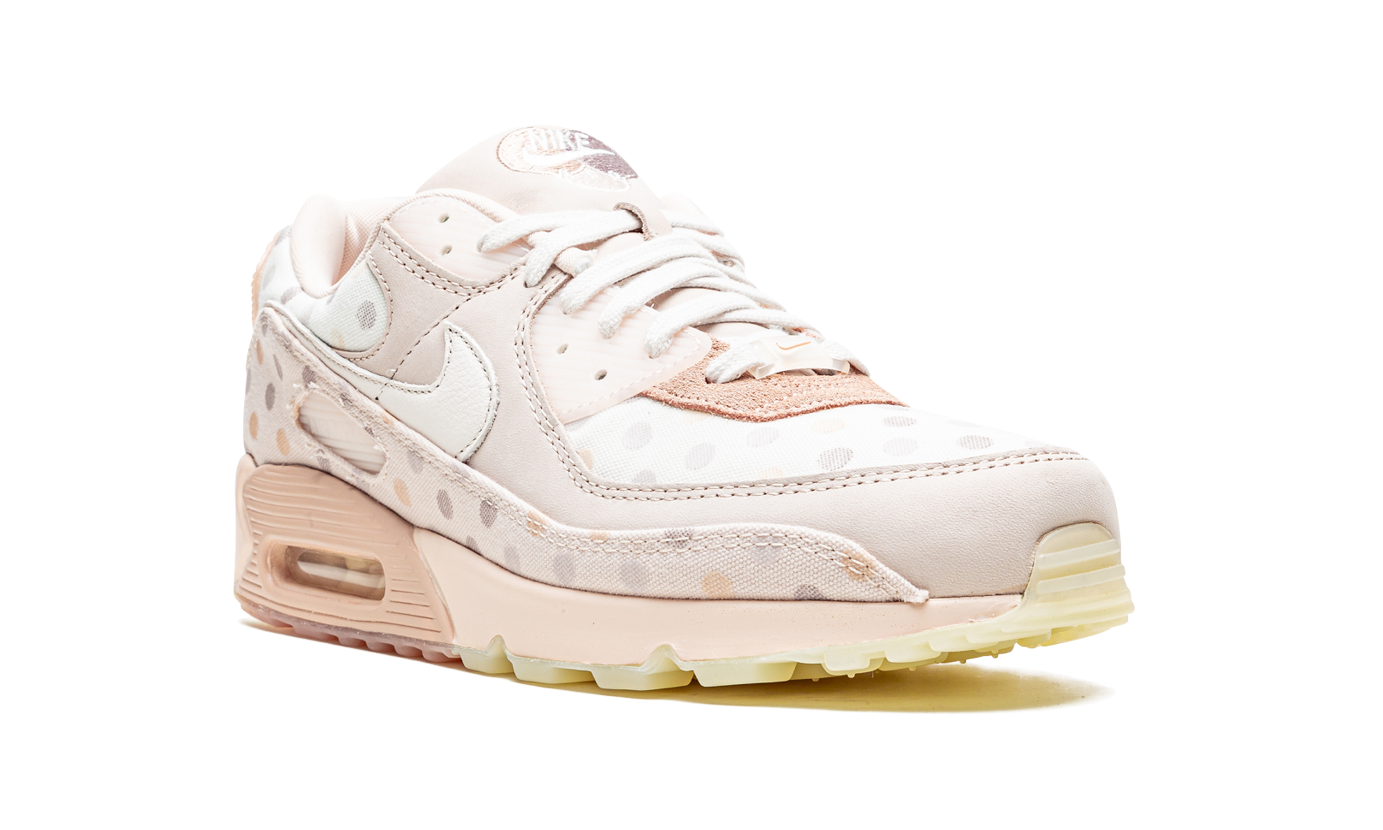 nike air max 90 shimmer polka dot sand+CZ1929-200+diagnol right view