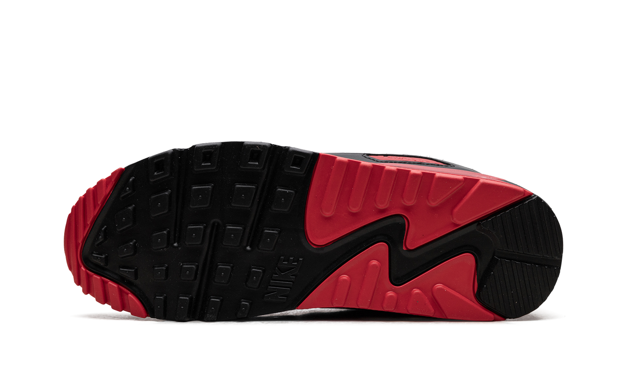 nike air max 90 smoke grey fire red+DM0029-007+bottom view