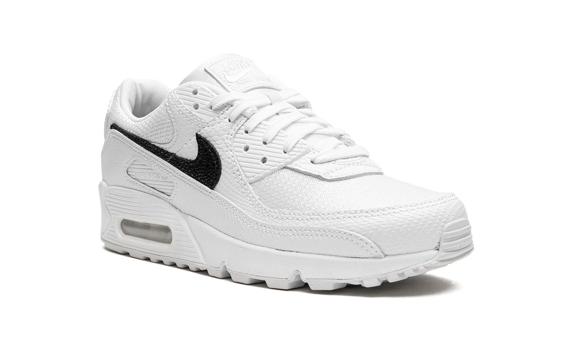nike air max 90 snakeskin white black women s+DZ5212-100+diagnol right view