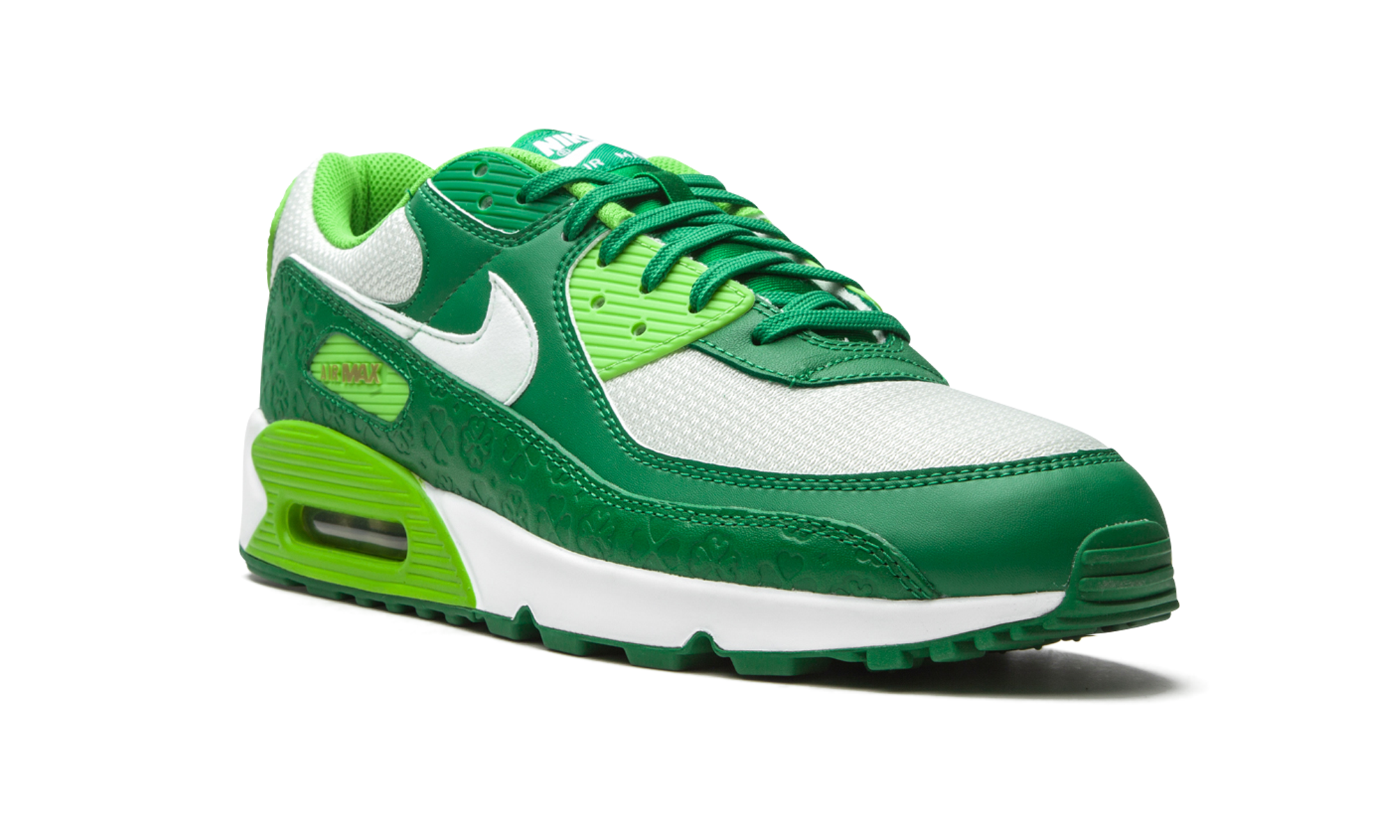 nike air max 90 st patrick s day 2021+DD8555-300+diagnol right view