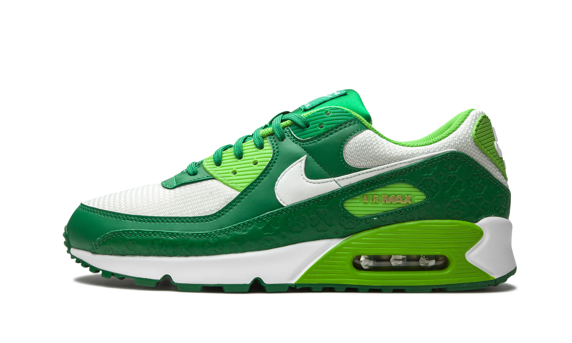 nike air max 90 st patrick s day 2021+DD8555-300+diagnol right view 1