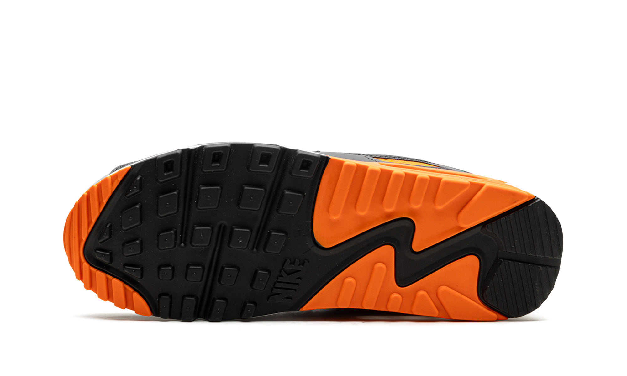 nike air max 90 summit white safety orange dark smoke grey smoke grey+DM0029-108+bottom view