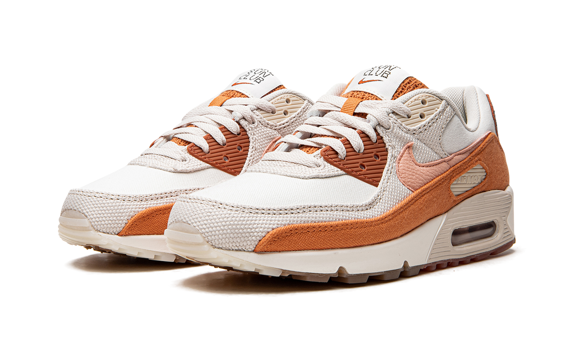 nike air max 90 sun club tan orange+DM0036-100+diagnol left view