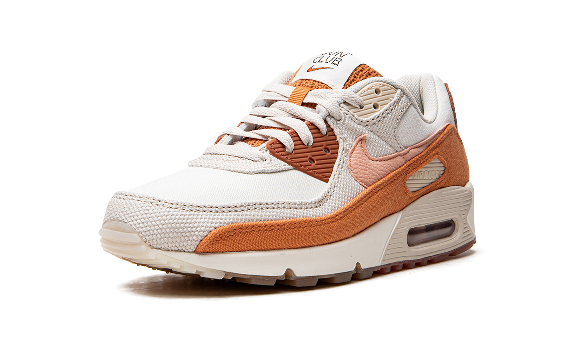 nike air max 90 sun club tan orange+DM0036-100+left diagnol single view