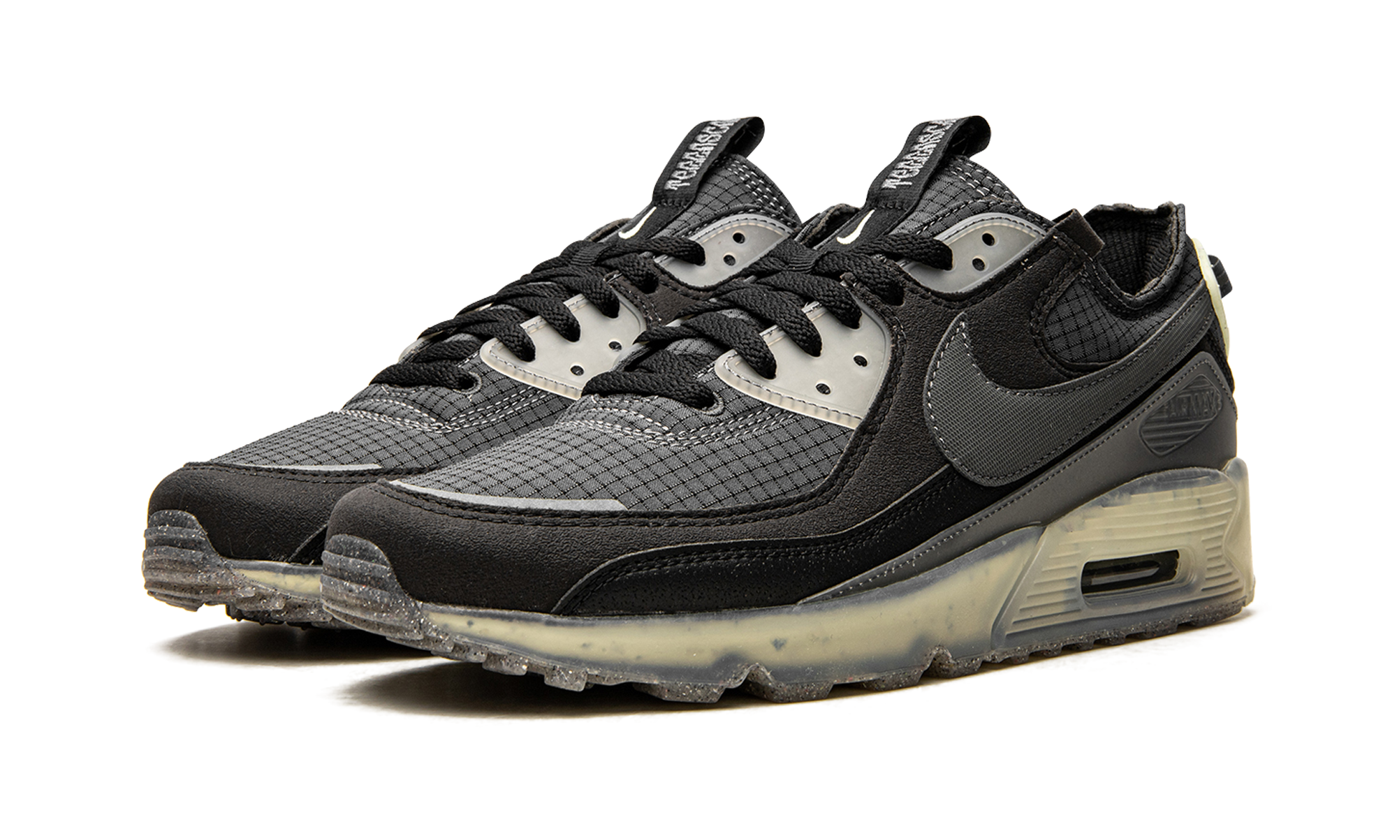 nike air max 90 terrascape black lime ice+DH2973-001+diagnol left view