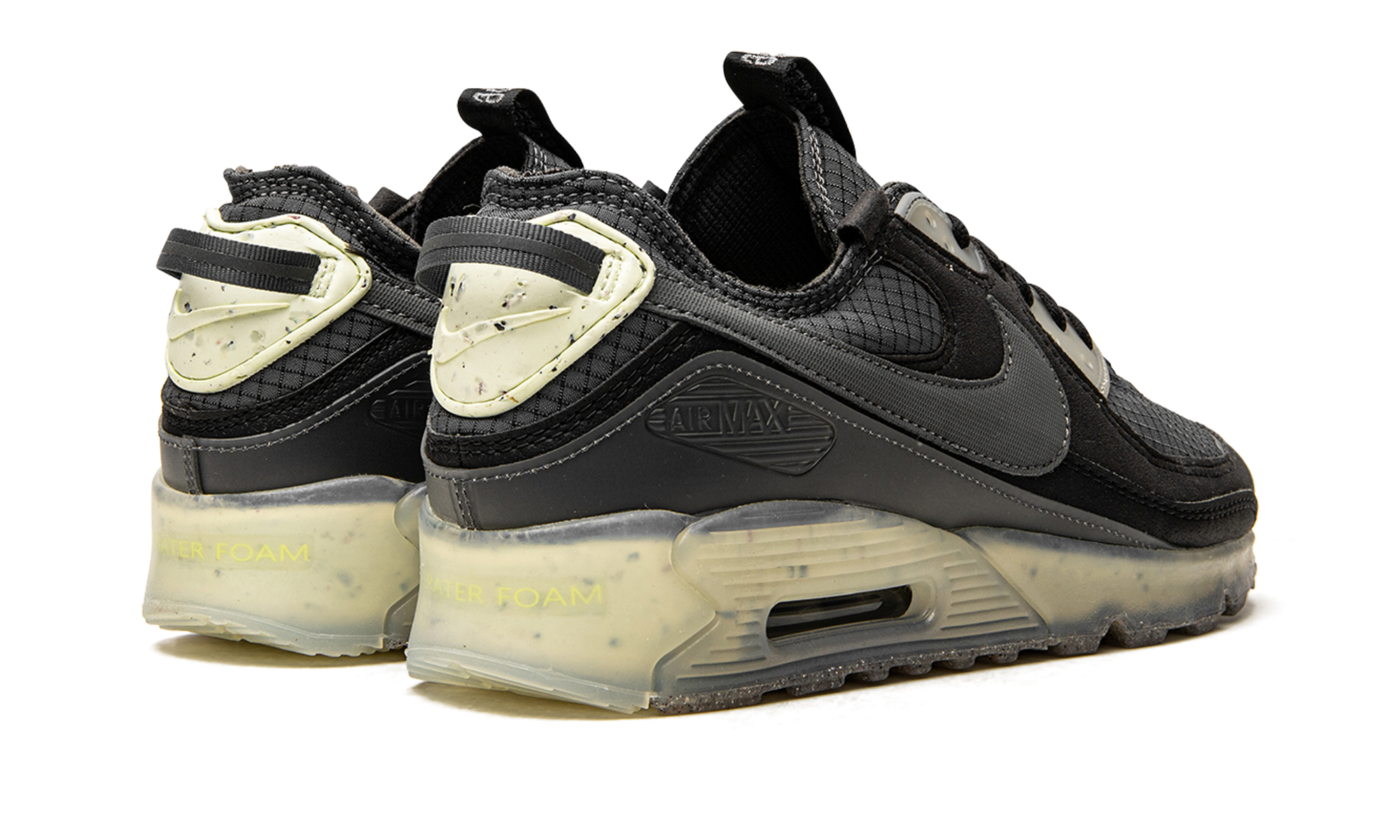 nike air max 90 terrascape black lime ice+DH2973-001+diagnol right behind view