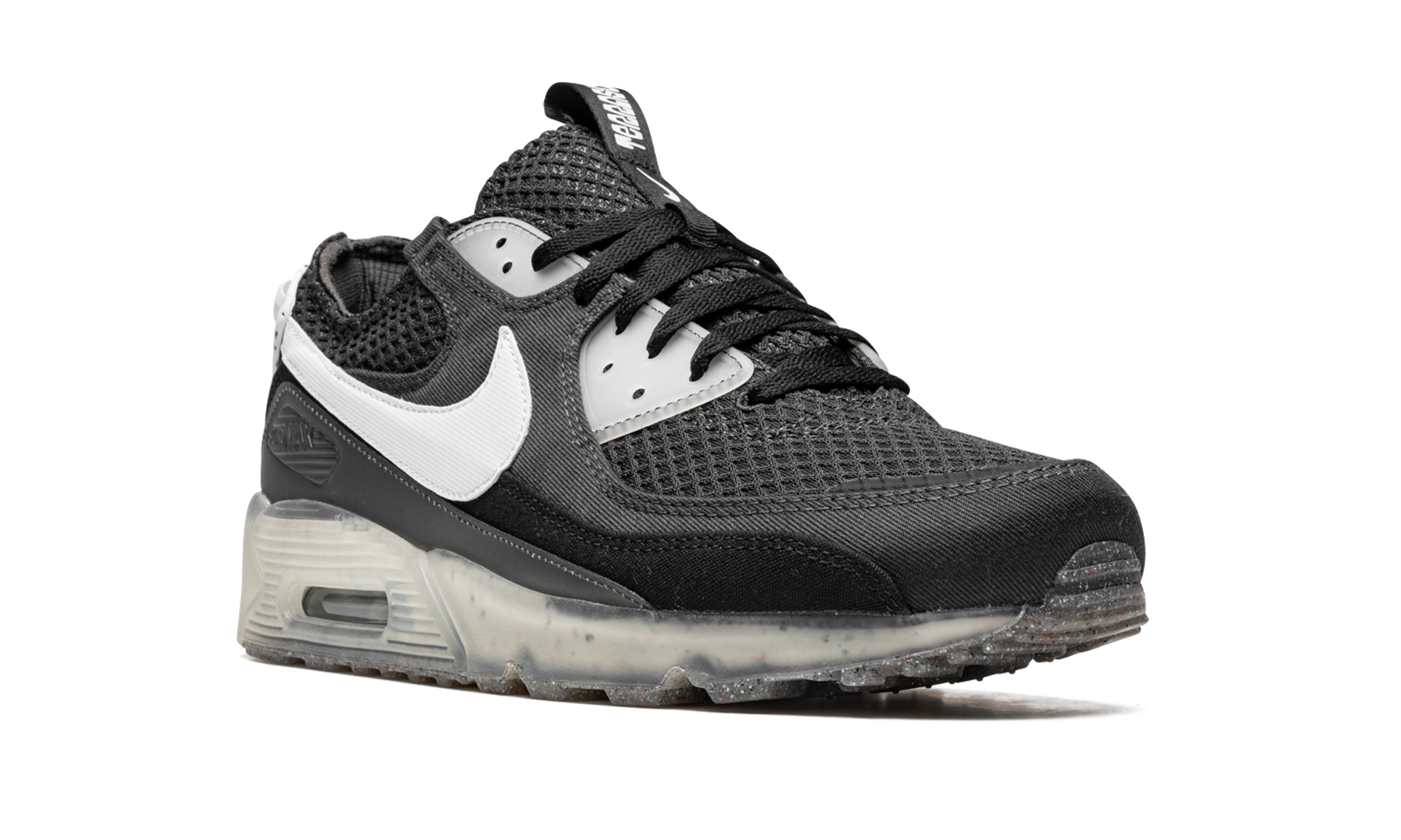 nike air max 90 terrascape crater foam black white+DM0033-002+diagnol right view