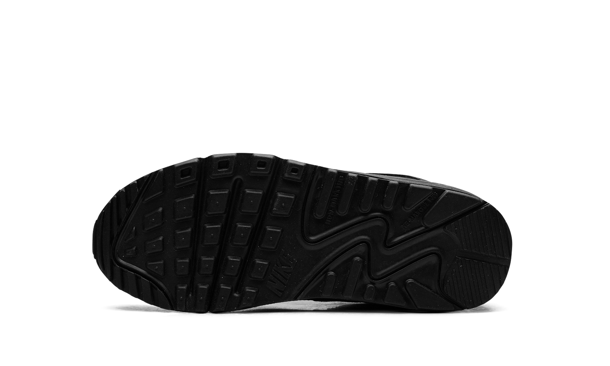 nike air max 90 triple black 2024 gs+HF6358-001+bottom view