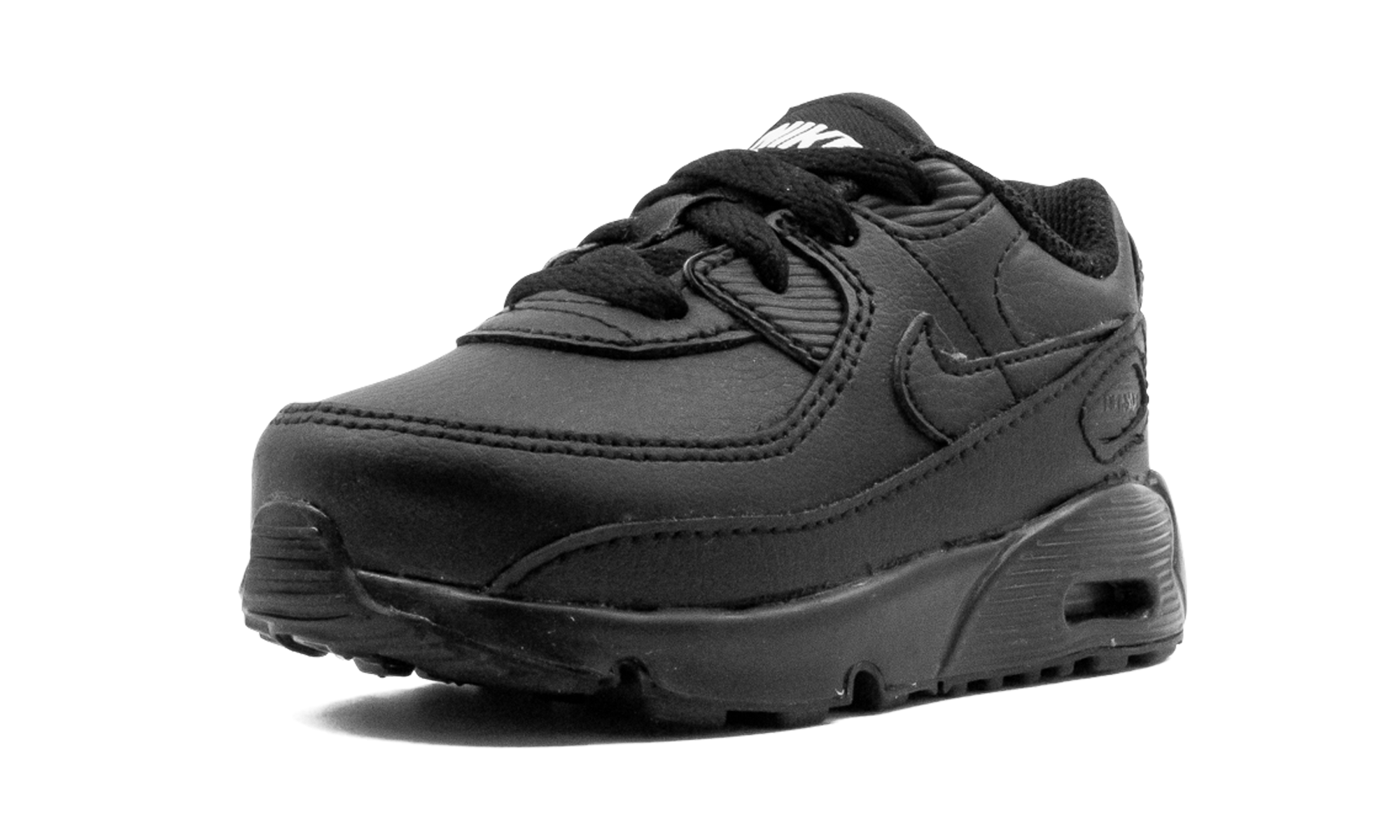 nike air max 90 triple black td+CD6868-001+left diagnol single view