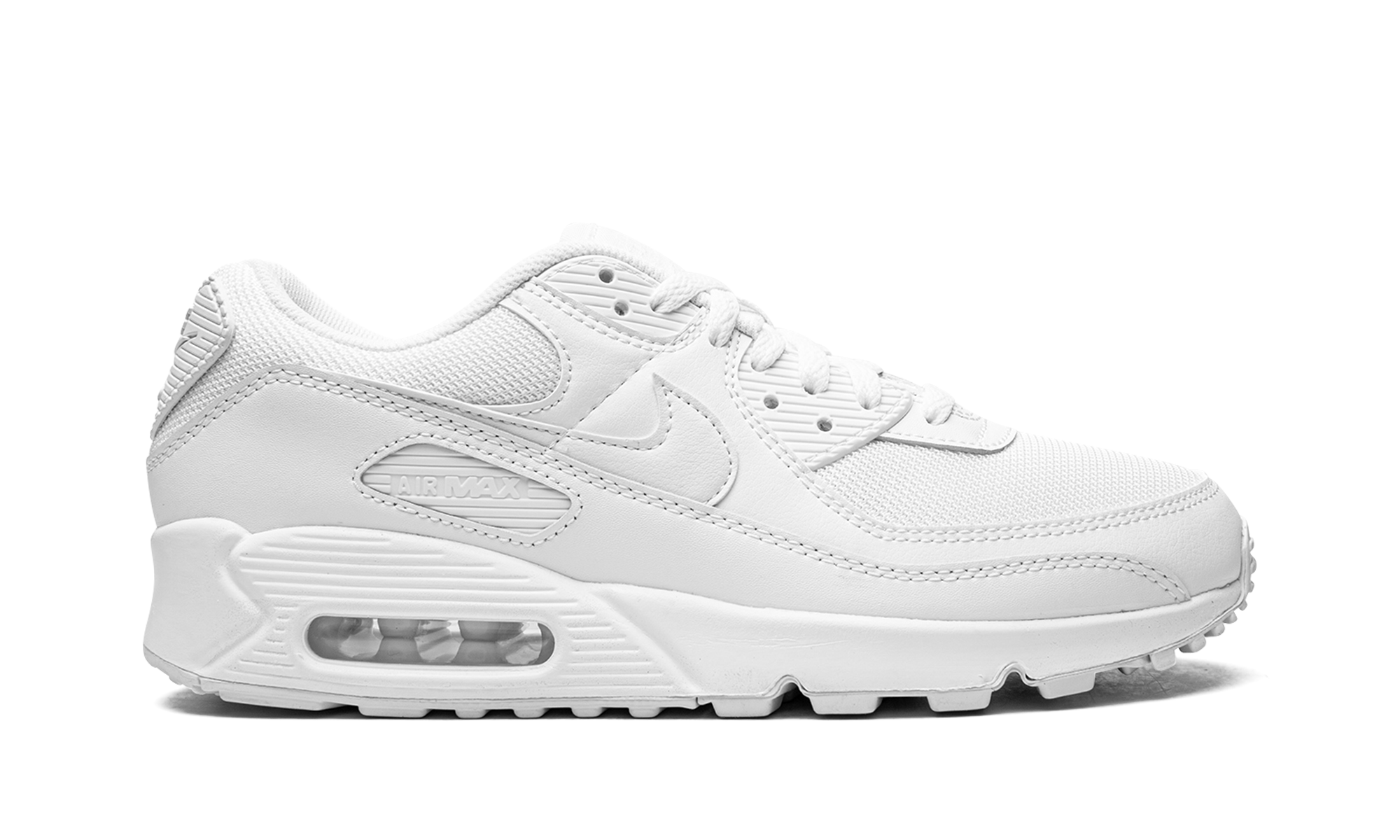 nike air max 90 triple white 2022 women s+DH8010-100+right view