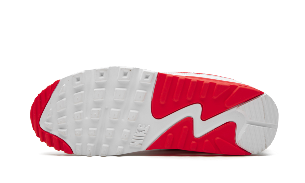 nike air max 90 undefeated white solar red+CJ7197-103+bottom view