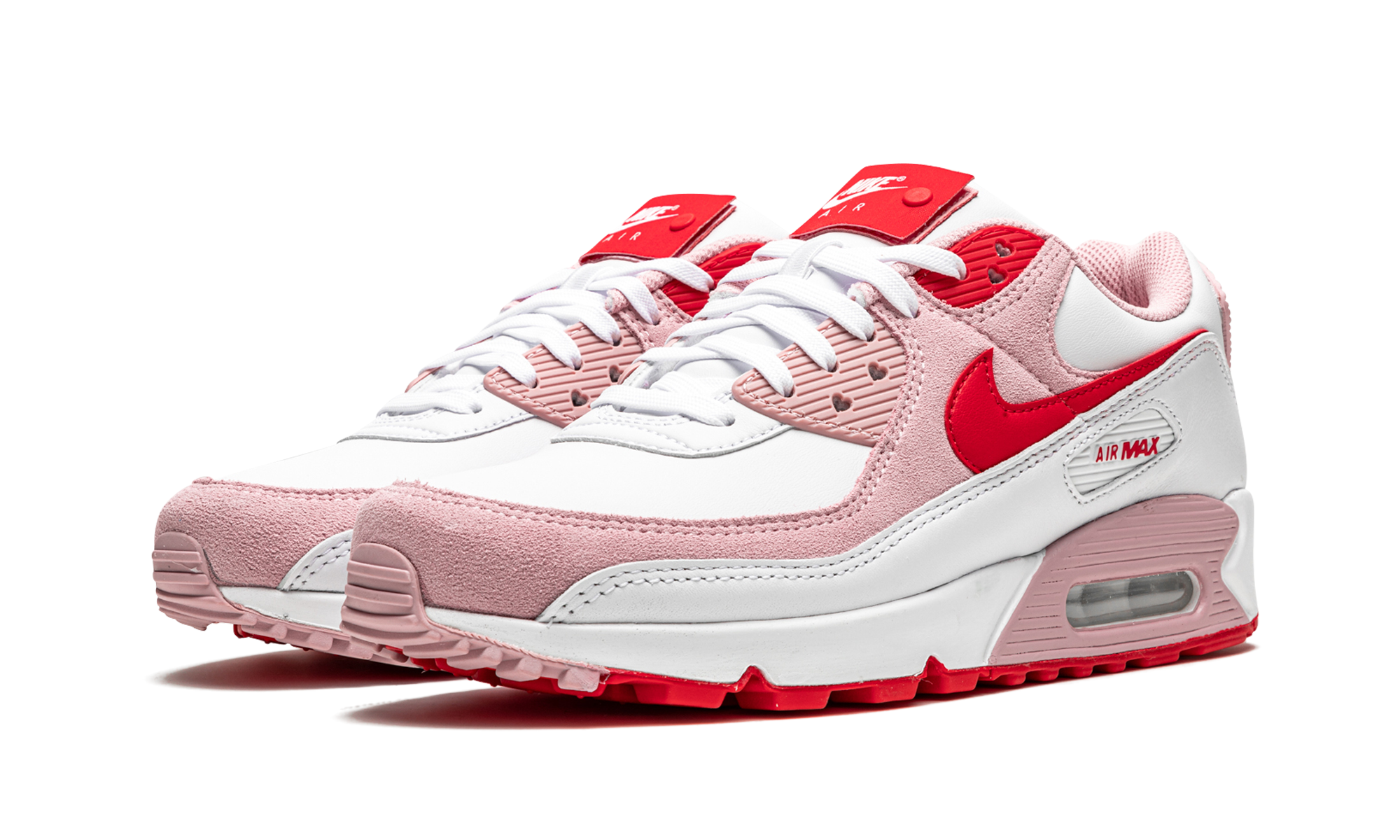 nike air max 90 valentine s day 2021 women s+DD8029-100+diagnol left view