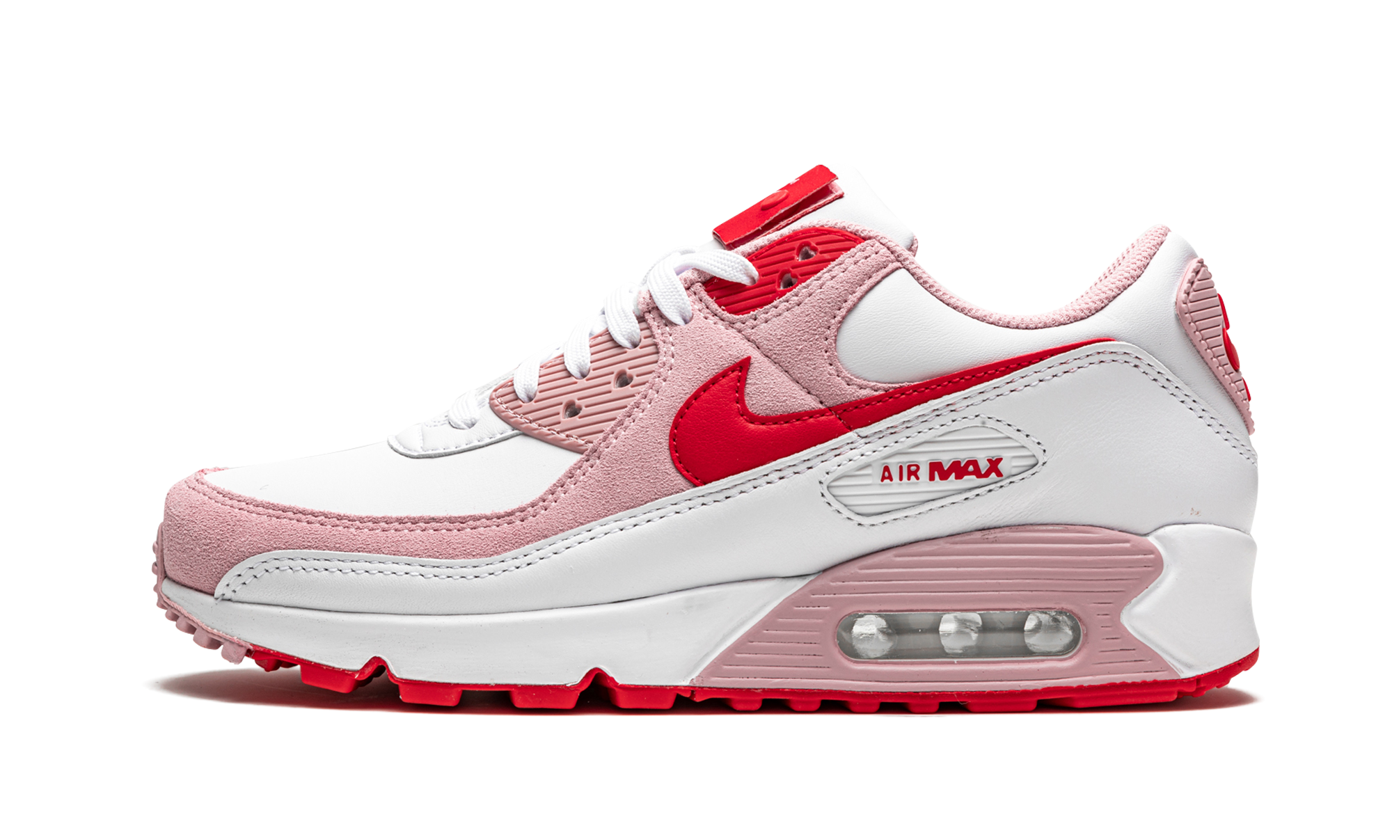 nike air max 90 valentine s day 2021 women s+DD8029-100+diagnol right view 1
