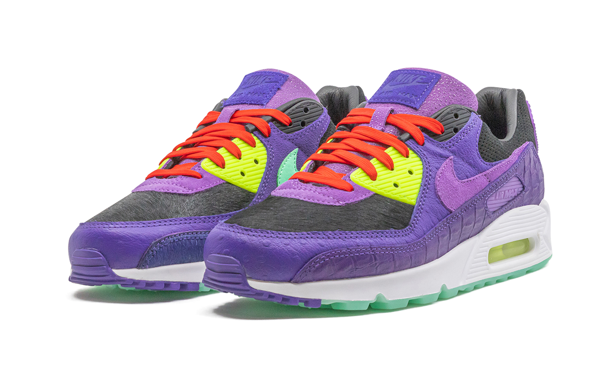 nike air max 90 violet blend+CZ5588-001+diagnol left view