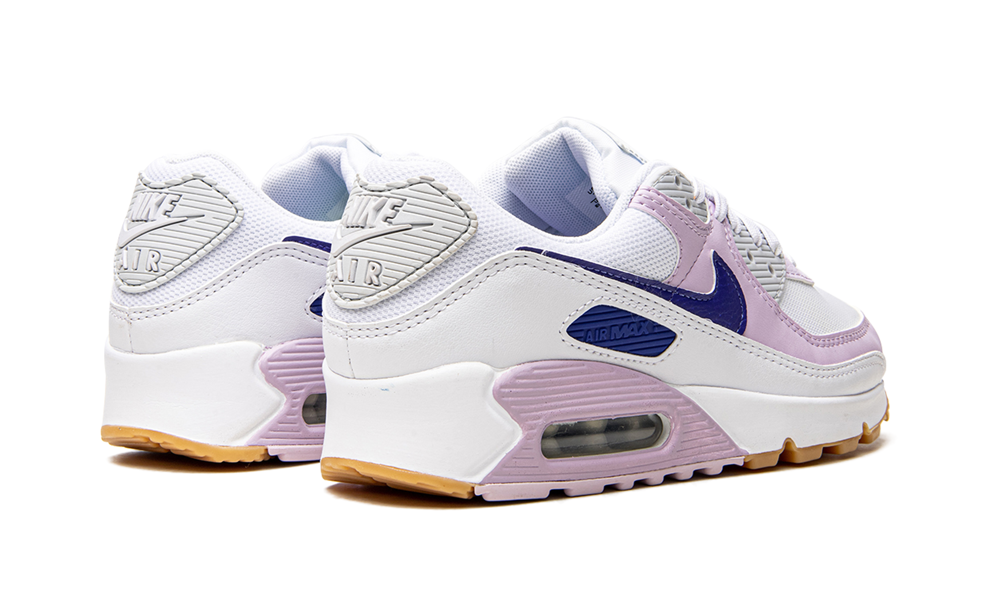 nike air max 90 white doll women s+DX3316-100+diagnol right behind view