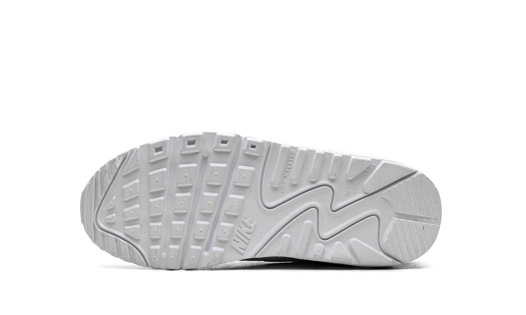 nike air max 90 white metallic silver gs+HF6358-102+bottom view
