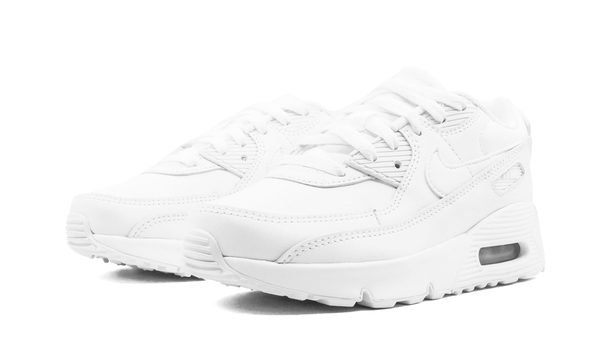 nike air max 90 white ps+CD6867-100+diagnol left view