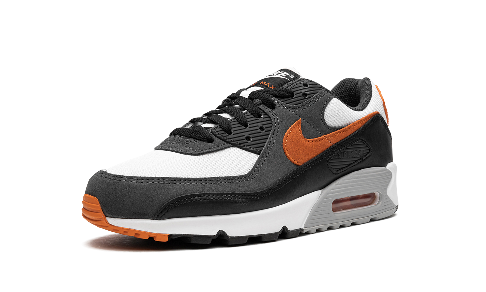nike air max 90 white starfish black+DM0029-101+left diagnol single view