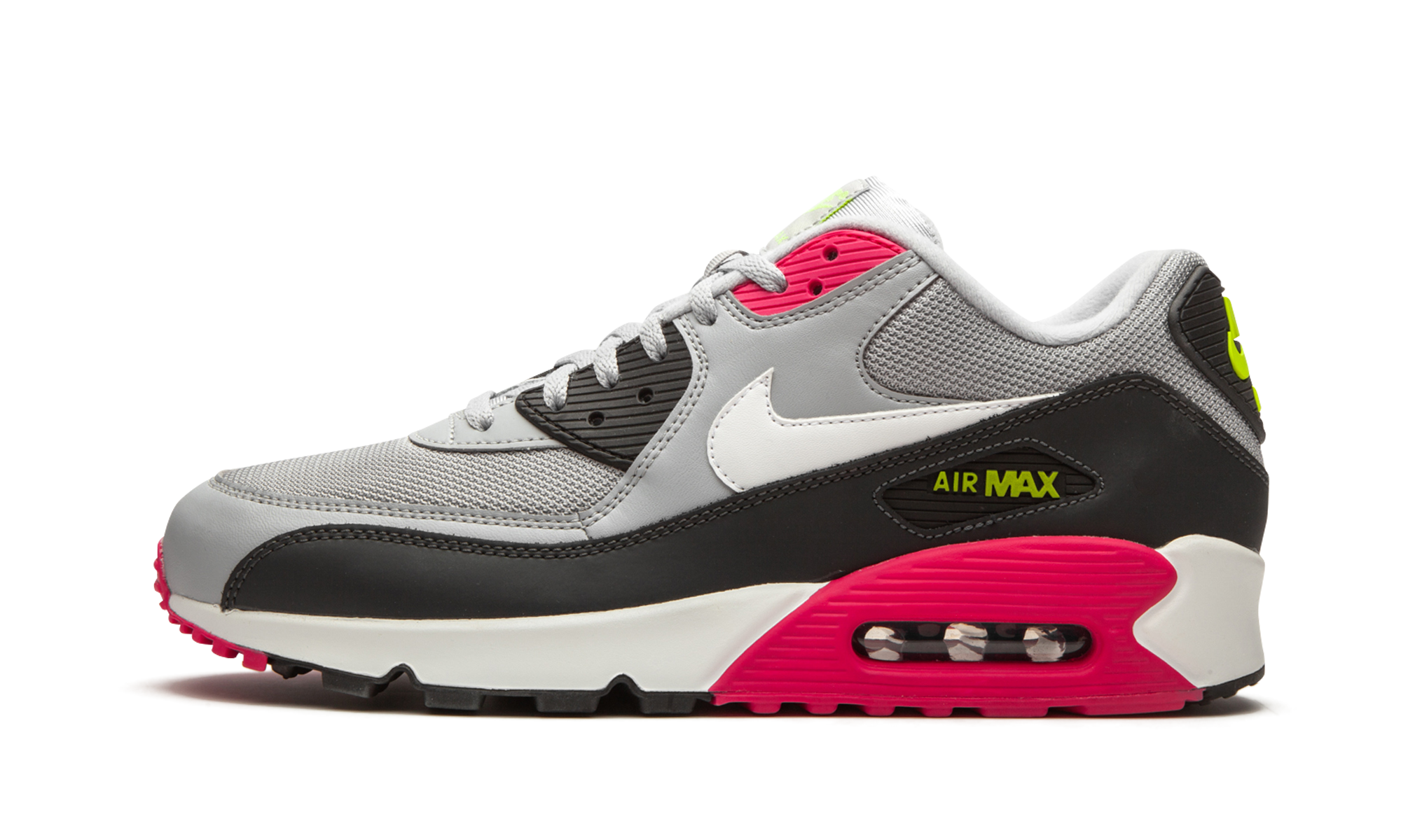 nike air max 90 wolf grey rush pink+AJ1285-020+diagnol right view 1