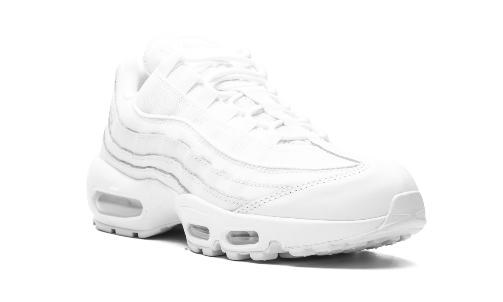 nike air max 95 essential white grey fog+CT1268-100+diagnol right view