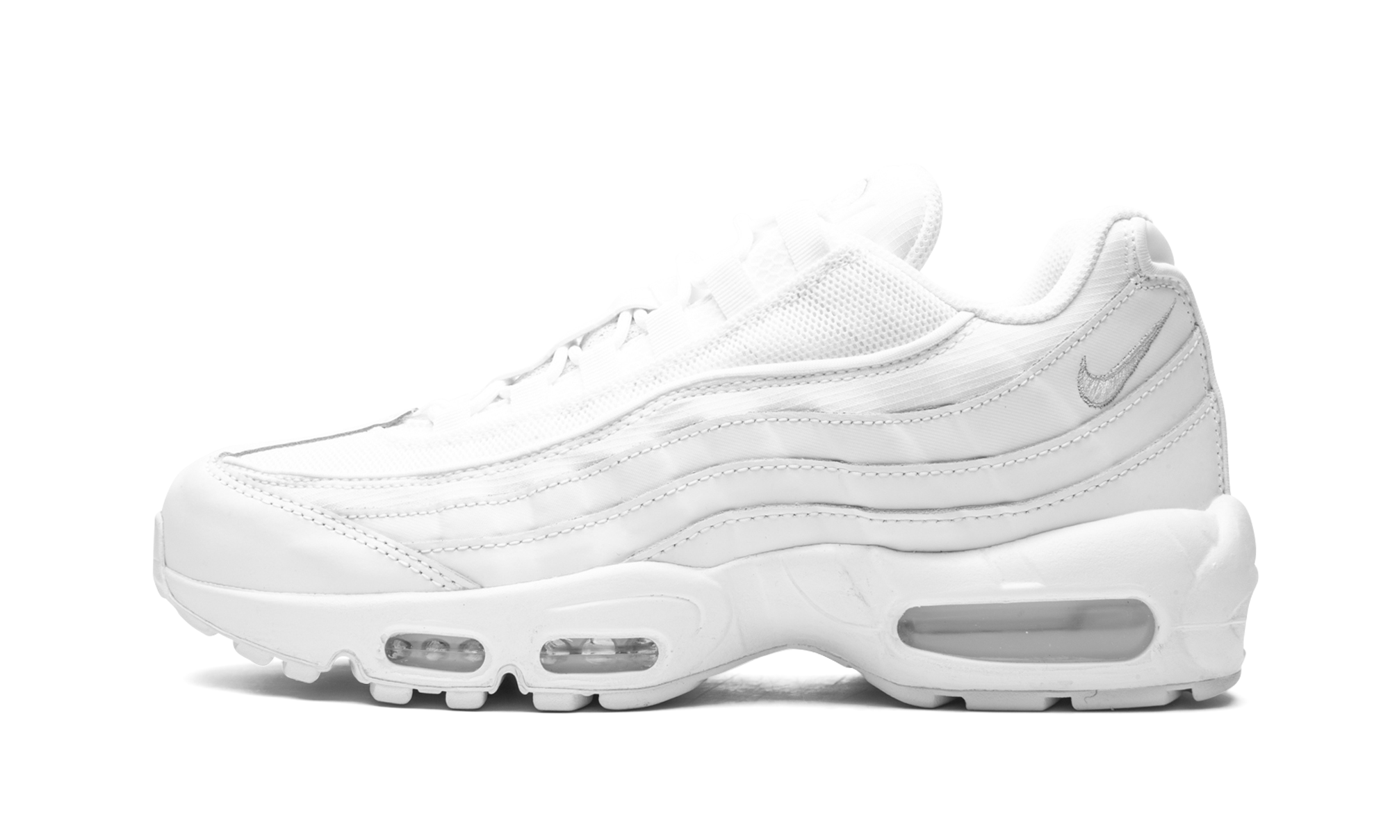 nike air max 95 essential white grey fog+CT1268-100+diagnol right view 1
