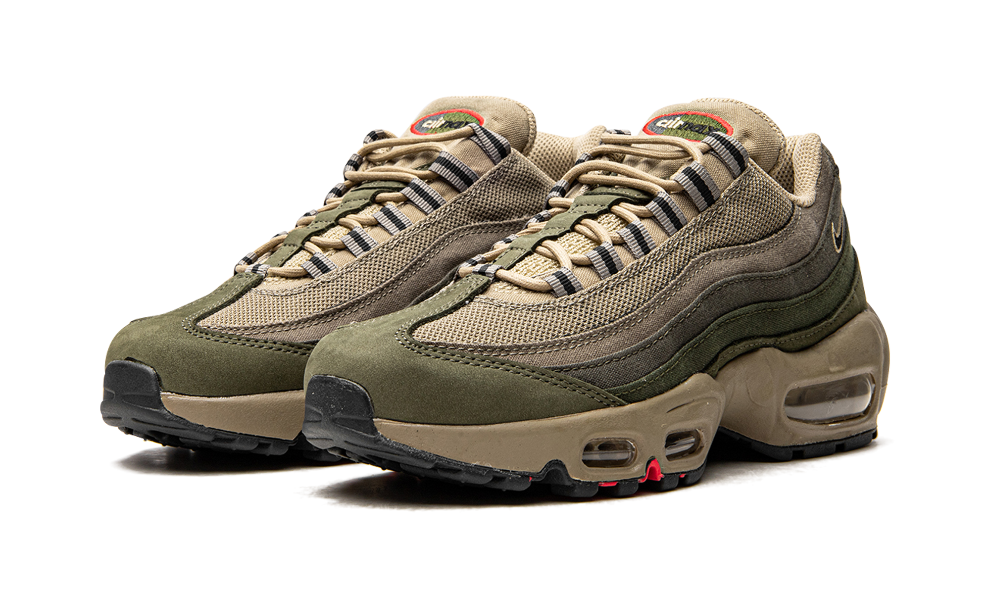 nike air max 95 matte olive+DQ8570-200+diagnol left view