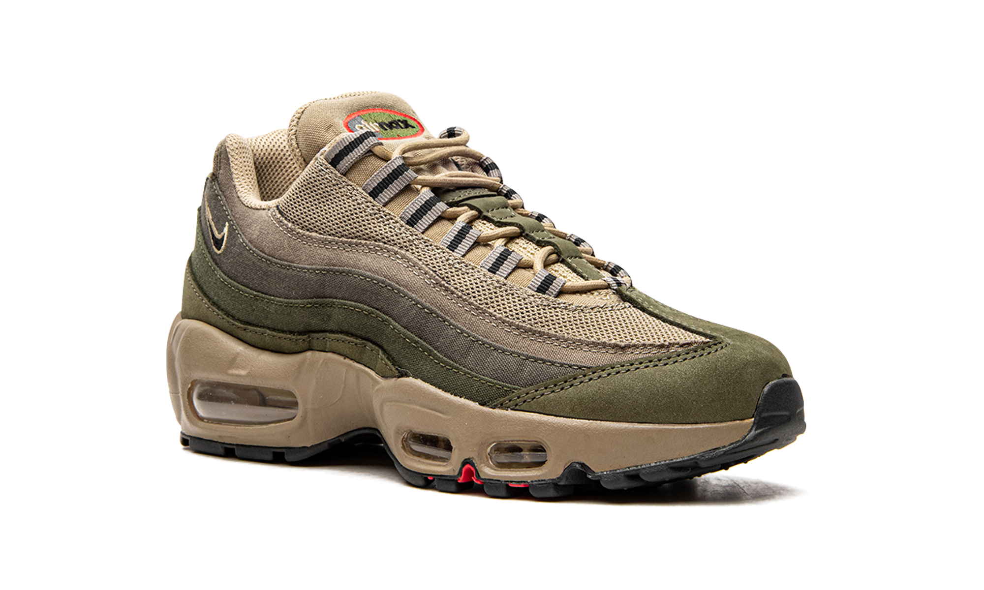 nike air max 95 matte olive+DQ8570-200+diagnol right view