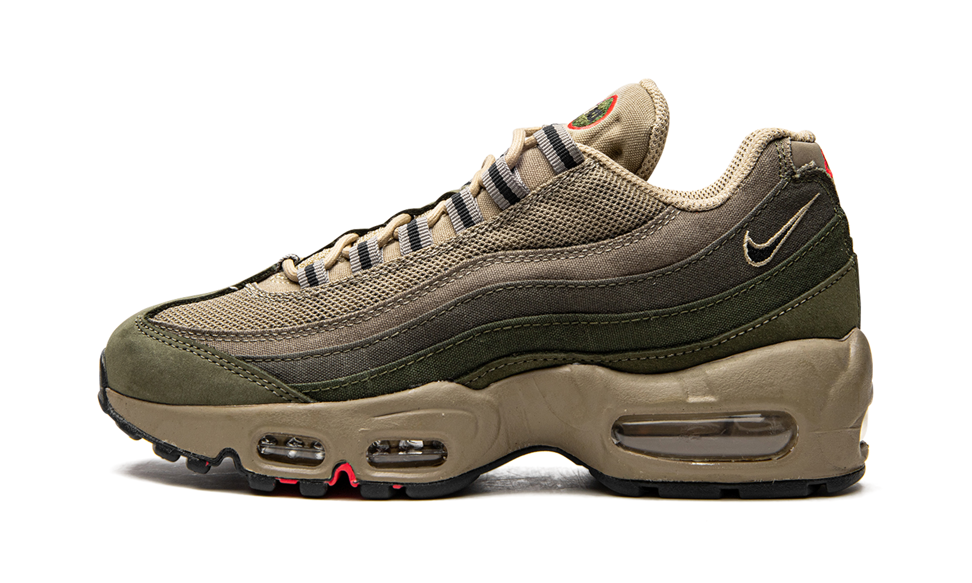 nike air max 95 matte olive+DQ8570-200+diagnol right view 1