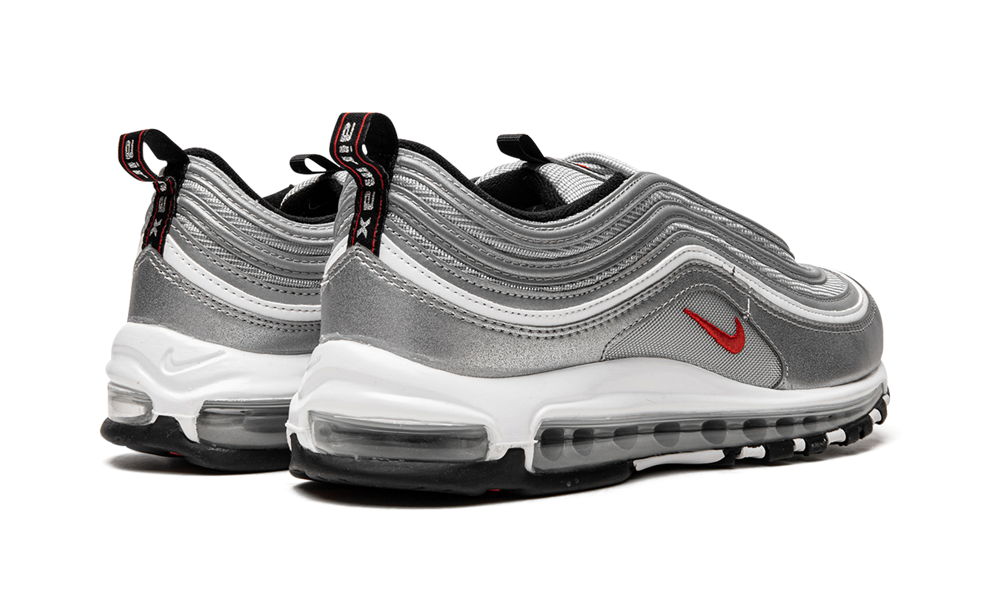 nike air max 97 og silver bullet 2022+DM0028-002+diagnol right behind view