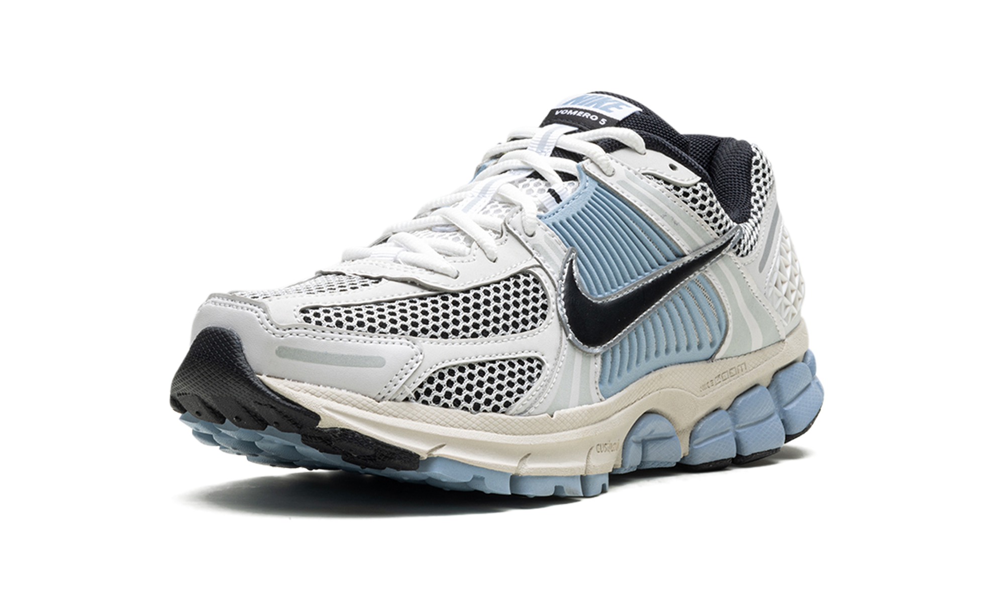 nike air zoom vomero 5 light armory blue women s+FQ7079-001+left diagnol single view