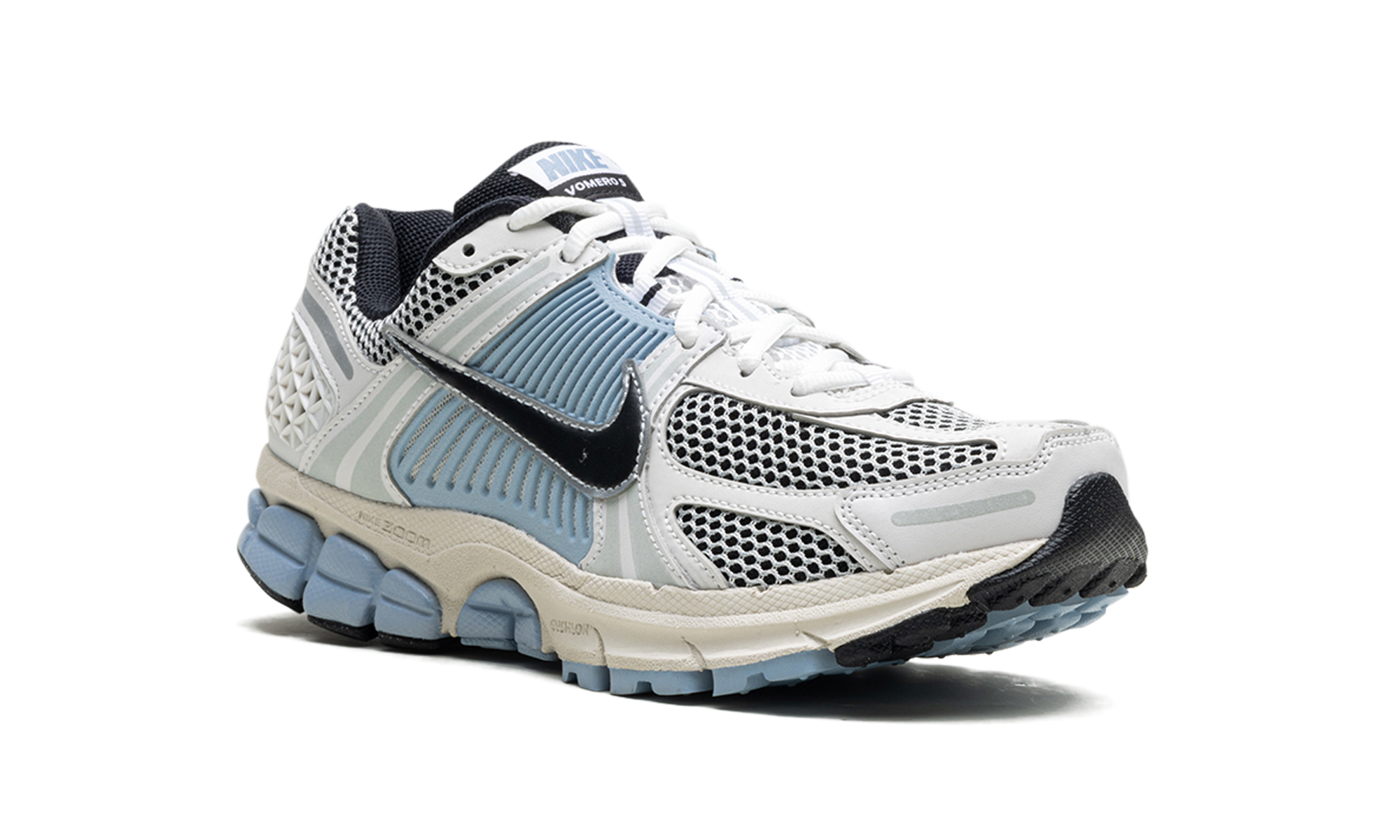 nike air zoom vomero 5 light armory blue women s+FQ7079-001+diagnol right view