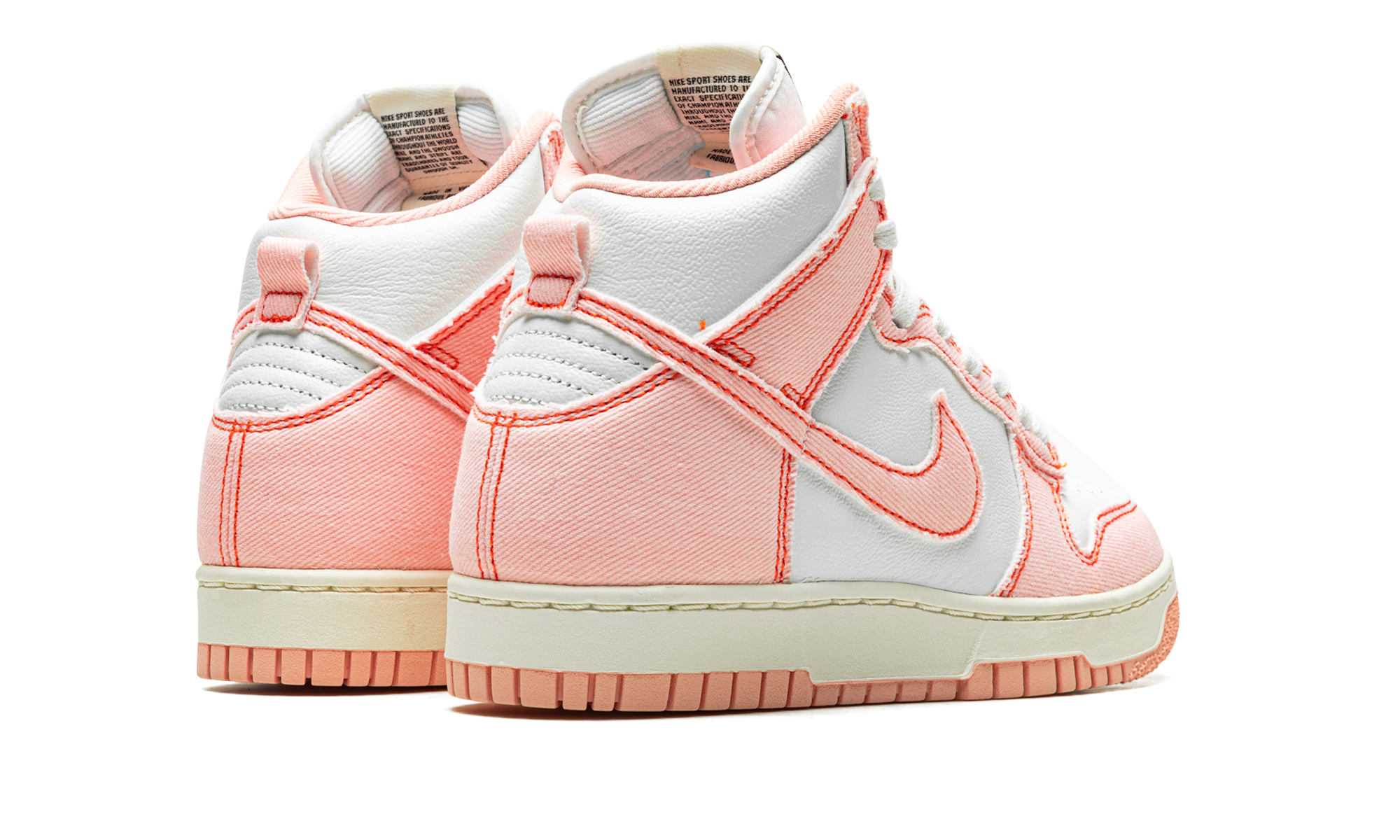 nike dunk high 1985 arctic orange women s+DV1143-800+diagnol right behind view