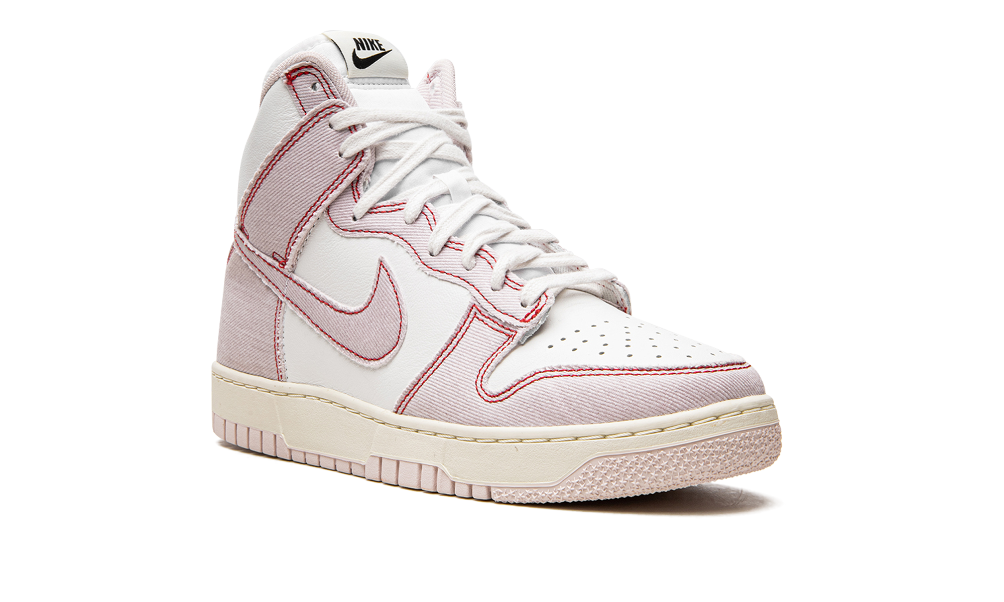 nike dunk high 1985 barely rose denim+DQ8799-100+diagnol right view