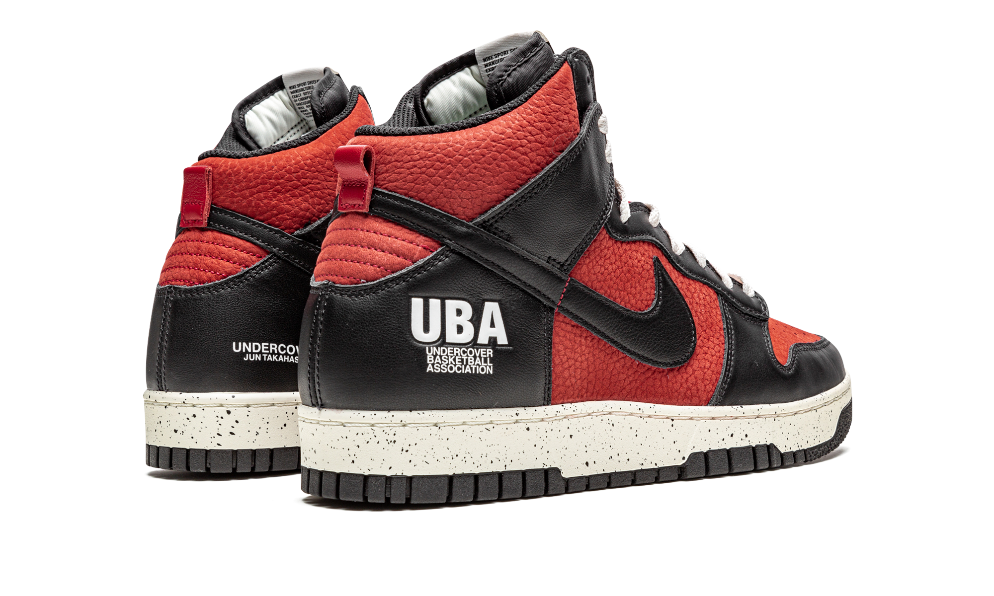 nike dunk high 1985 undercover uba+DD9401-600+diagnol right behind view