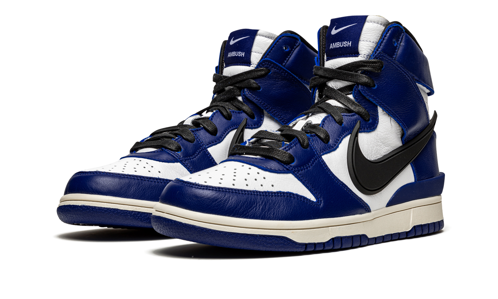 nike dunk high ambush deep royal+CU7544-400+diagnol left view