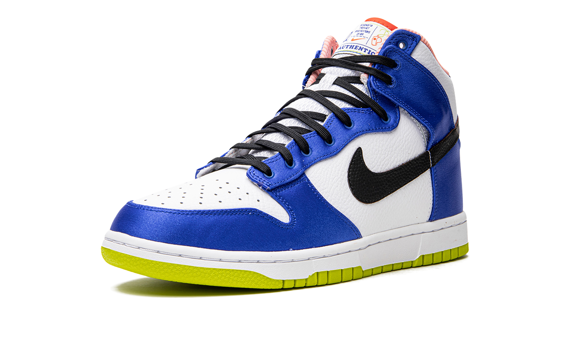 nike dunk high blue satin women s+DV2185-100+left diagnol single view