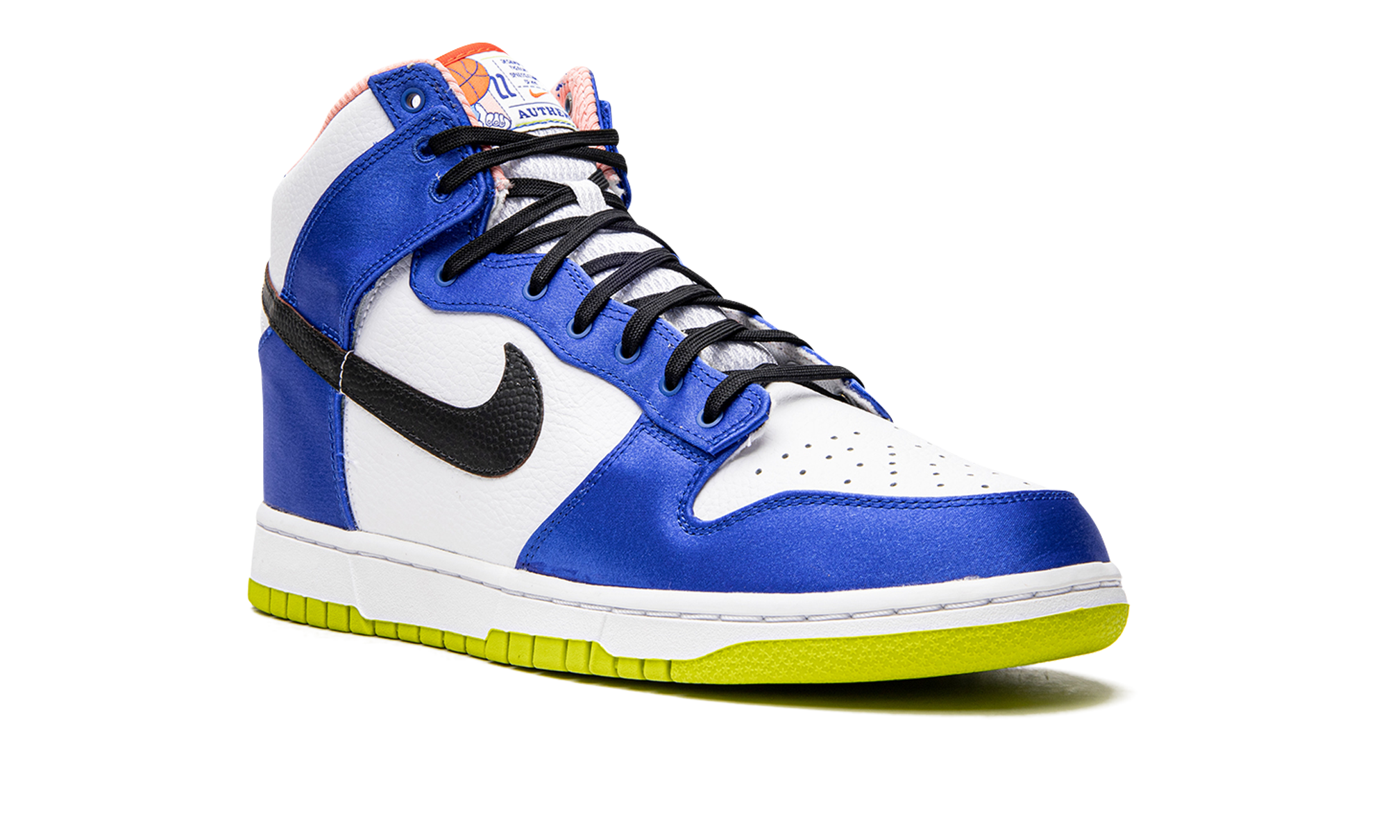 nike dunk high blue satin women s+DV2185-100+diagnol right view