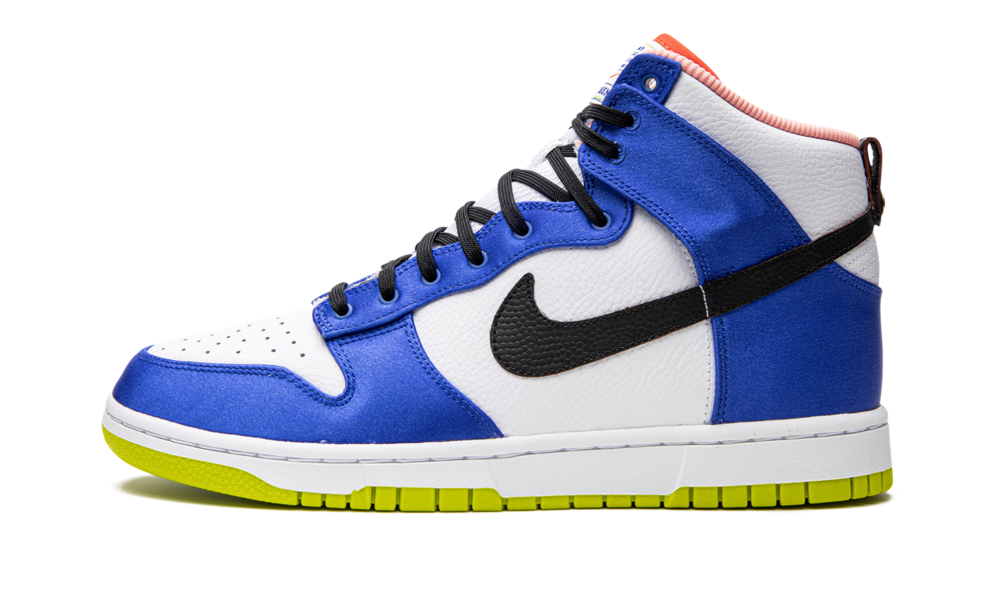 nike dunk high blue satin women s+DV2185-100+diagnol right view 1