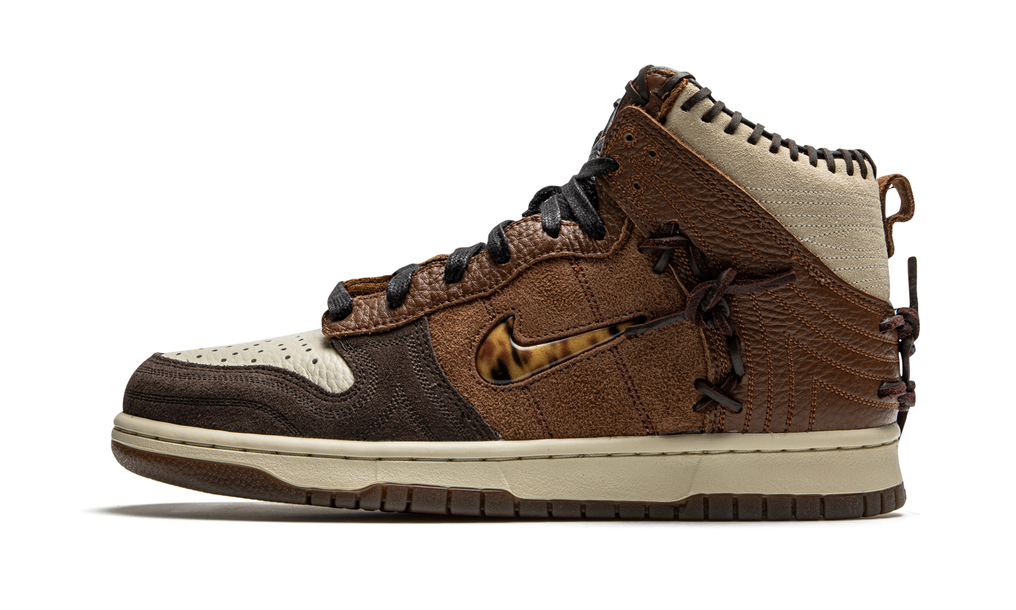 nike dunk high bodega legend fauna brown+CZ8125-200+diagnol right view 3